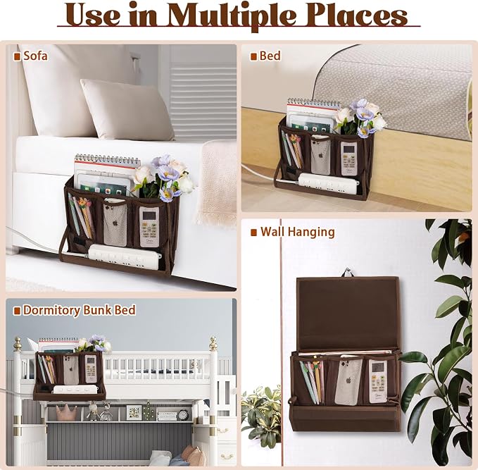 Bedside Caddy Organizer for Dorm Bed Rails - Image 6