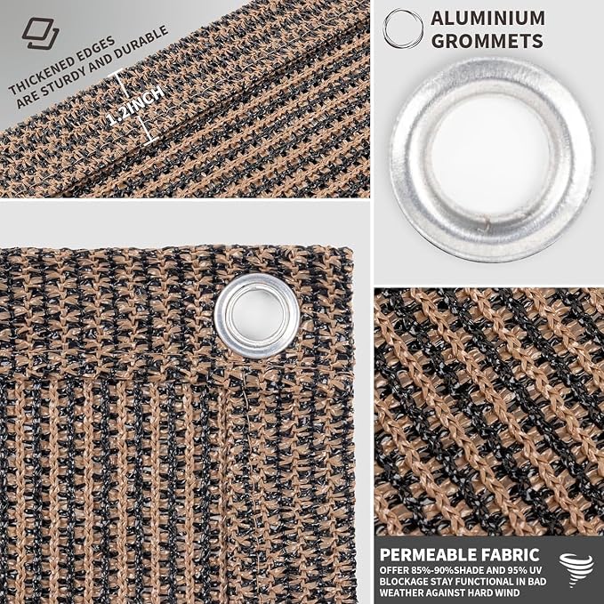 LOVE STORY Custom Size 3.3' x 7' Balcony Privacy Screen Cover, 95% UV Block - Image 3