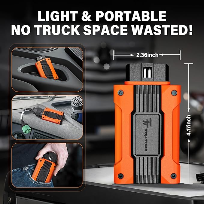 TopTekk Heavy Duty Truck Essentials for DPF Regeneration and Reset Device for Truck Drivers, Compatible with Cummins Engines, Smart One-Click DPF Regen with Condition Detection