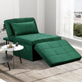 Green Sofa Bed, Convertible Chair 4 in 1 Multi-Function Modern Folding Ottoman by Diophros