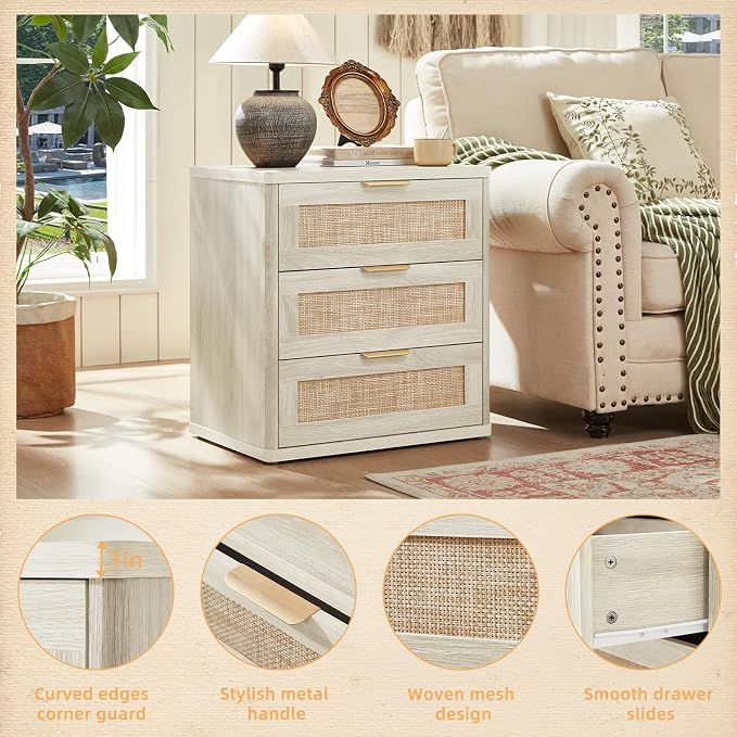LEYAOYAO Rattan 23" Nightstands - Image 9