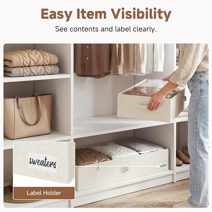 StorageWorks 7 Inch Low Profile Under Bed Storage Containers - Image 3