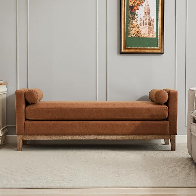 Upholstered End Bench Daybed Footrest Ottoman - Image 4