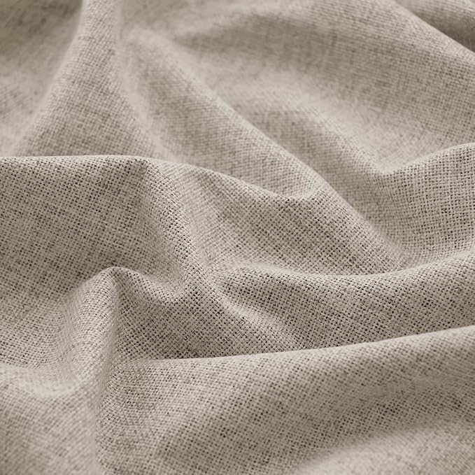 YoungsTex Camel Linen Blackout Curtains 63 Inch Length - Image 9
