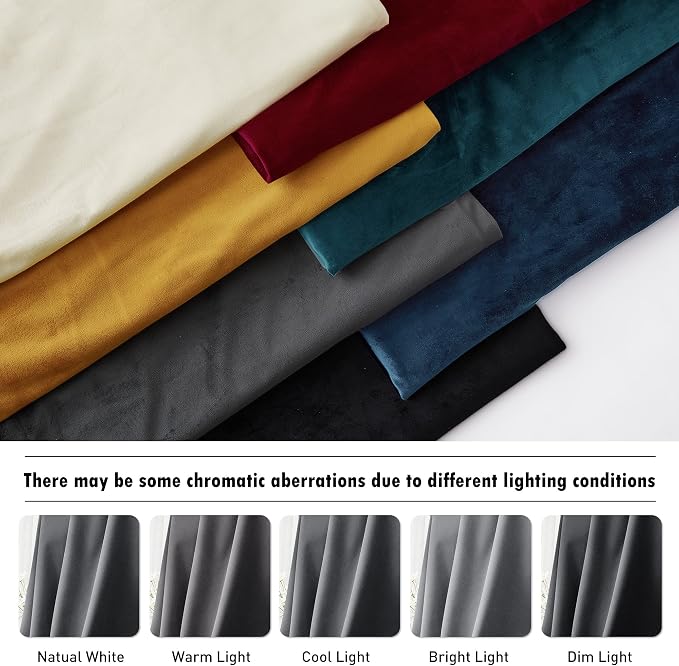 RYB HOME Velvet Room Darkening Curtains - Image 7