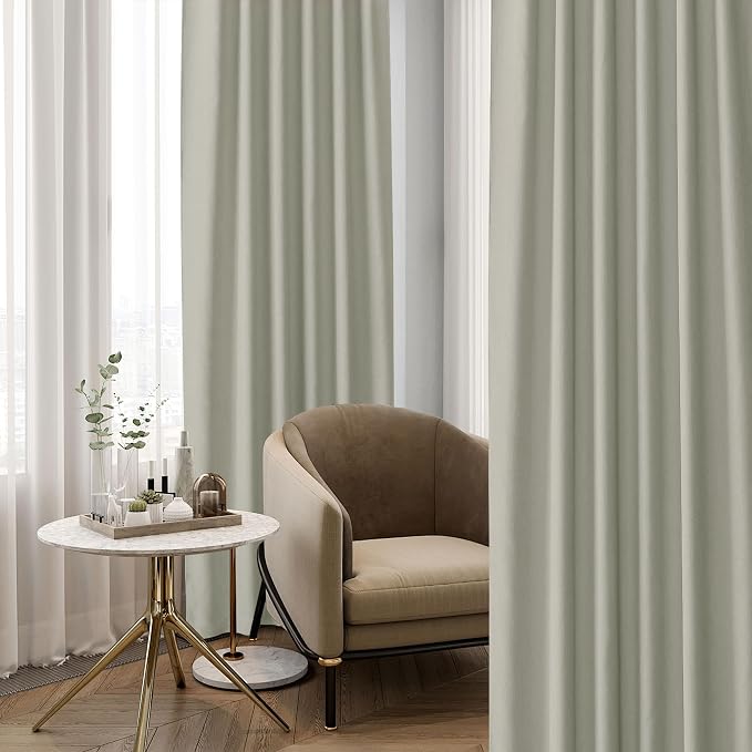 NICETOWN Chenille Velvet Curtains 96 inches Length 2 Panels - Image 5
