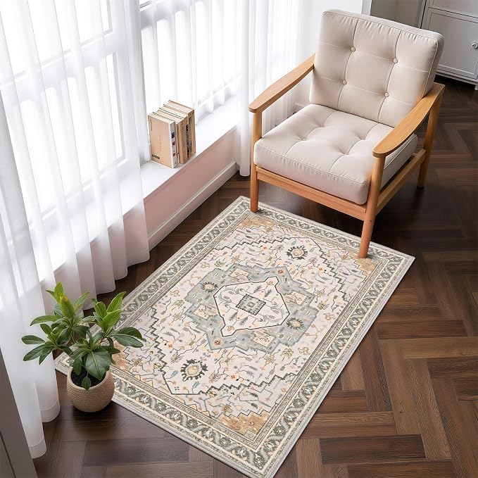 Macgace Washable Vintage Small Area Rug - Image 2
