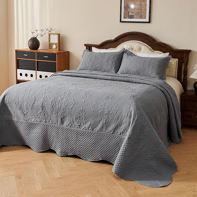 EVENHUG Oversized King Bedspreads California King Quilt Set by EVENHUG