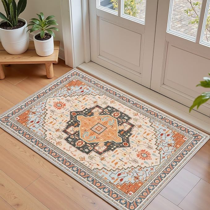 Macgace Washable Vintage Small Area Rug by Macgace