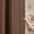 Brown 100% Boho Blackout Curtains 84 Inch 2 Panels by Unknown