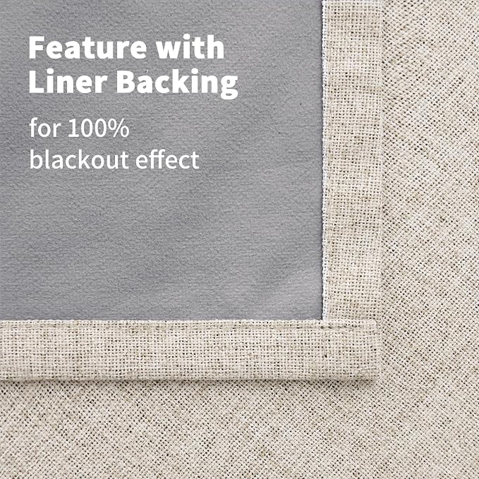YoungsTex Linen Blackout Curtains 78 Inches Long - Image 7