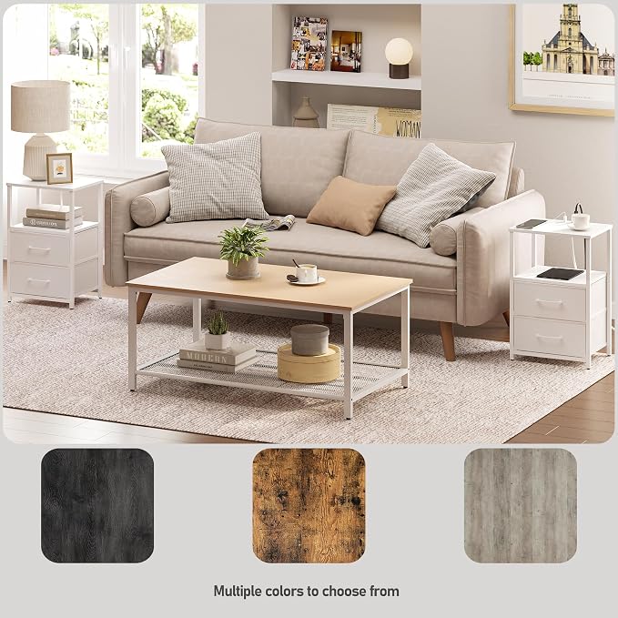 TUTOTAK Nightstands Set of 2, End Table - Image 6
