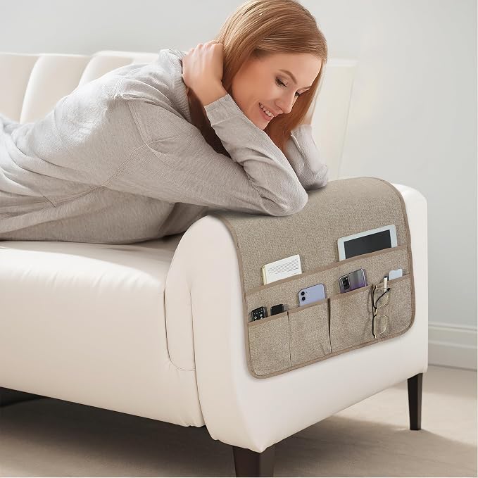 Armchair Caddy for Couch Linen Remote Control Holder - Image 7