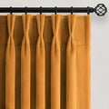 108 Inch Long Mustard Yellow Velvet Curtains 2 Panels Luxury Decorative Pinch by Unknown