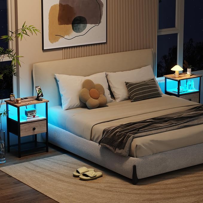 Night Stand, LED Nightstand - Image 2