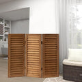 SOFE Short Privacy Screen, 2.6 Ft Shutters Folding Room Dividers 3 Panel | Wood by SOFE