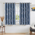 NICETOWN Stone Blue Blackout Floral Curtains 54 inch Length by NICETOWN