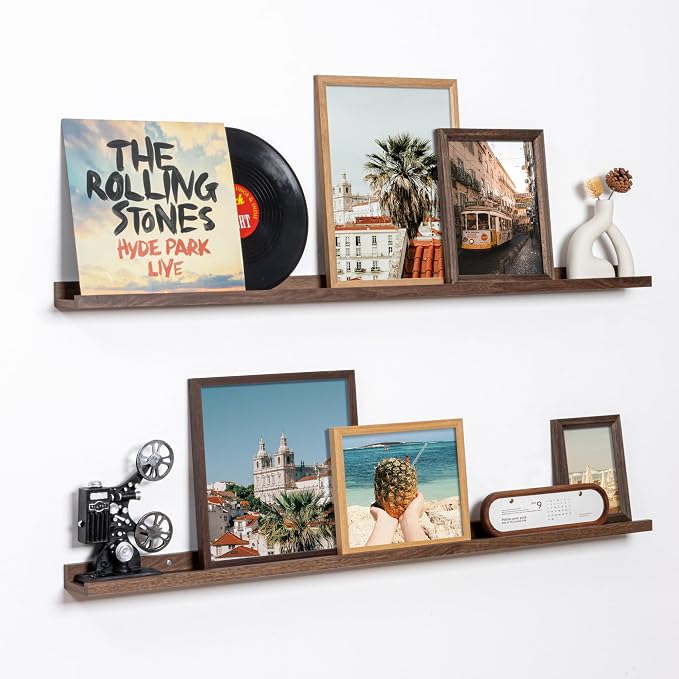 Fun Memories Picture Ledge Shelf, 40 Inch Floating Shelves Set of 2, Large by FunMemories