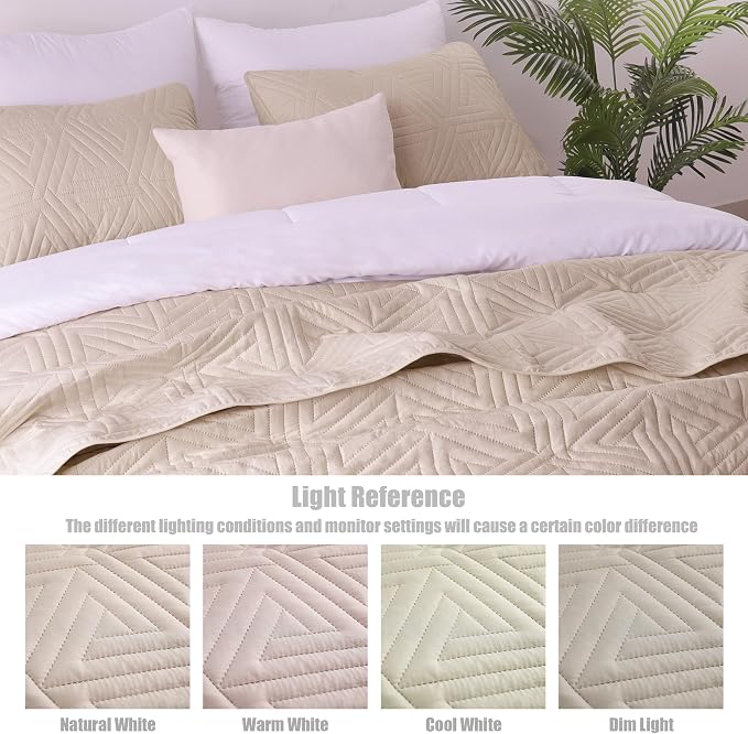 Whale Flotilla Soft Geometric Twin Quilt Set - Image 6