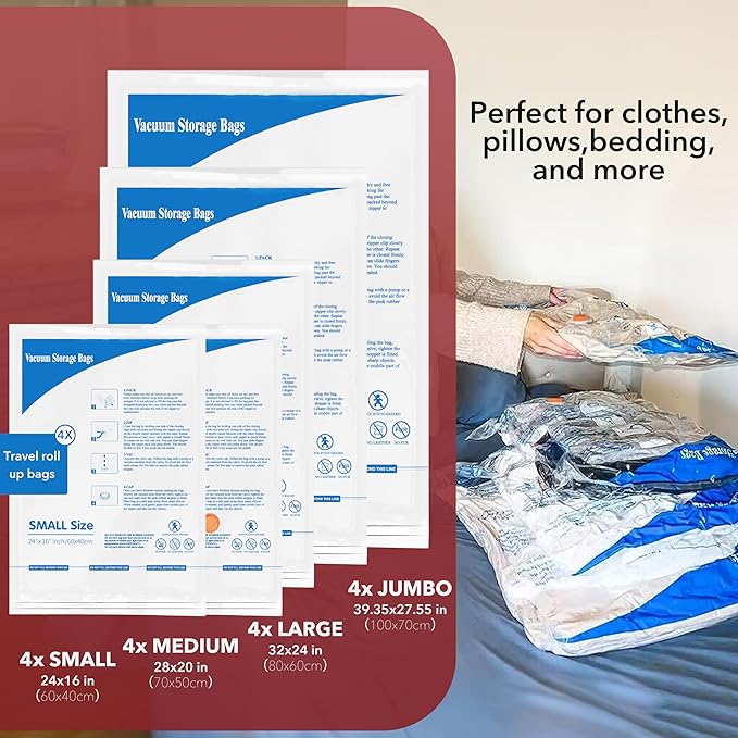 MEIQIHOME Vacuum Storage Bags, Space Saver Sealer Bags, Vacuum seal bags - Image 2