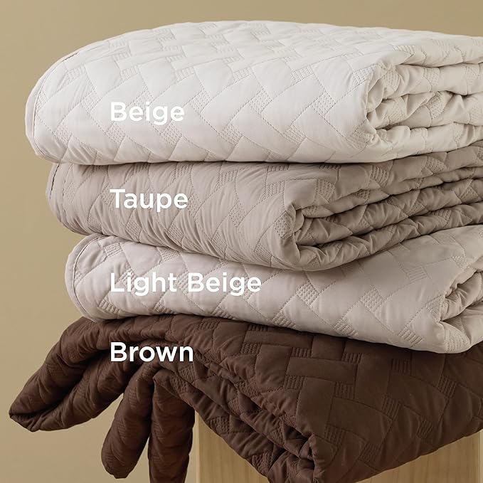 Bedsure King Size Quilt, Lightweight Comforter Set, Basket Weave, All-Season - Image 3