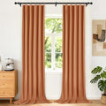 Etherealveil Terracotta Pinch Pleated Blackout Curtains 2 Panels 40"x112" | by Etherealveil