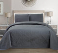 Fancy Collection Embossed Coverlet Bedspread Over Size Set Solid # Austin by Fancy+Linen