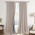 Champagne Linen 100% Blackout Curtains by Guken