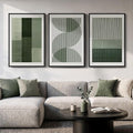 Large Framed Green Abstract Wall Art by Cuspin