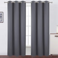 Grey Thermal Blackout Curtains/42 x 84 Inch/Set of 2 Panels Room Darkening by Lemomo