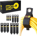 Heavy-Duty Wrap-It Storage Straps (Assorted 12 Pack) - Hanging Extension Cord Organizer for Cable Management and Storage on Garage Wall, RV Gadgets and Appliances