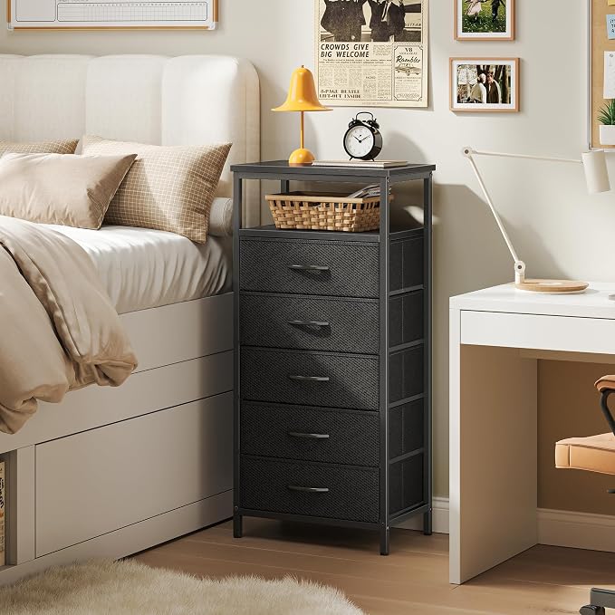 Huuger 5 Drawers Dresser with Charging Station, Dresser - Image 5