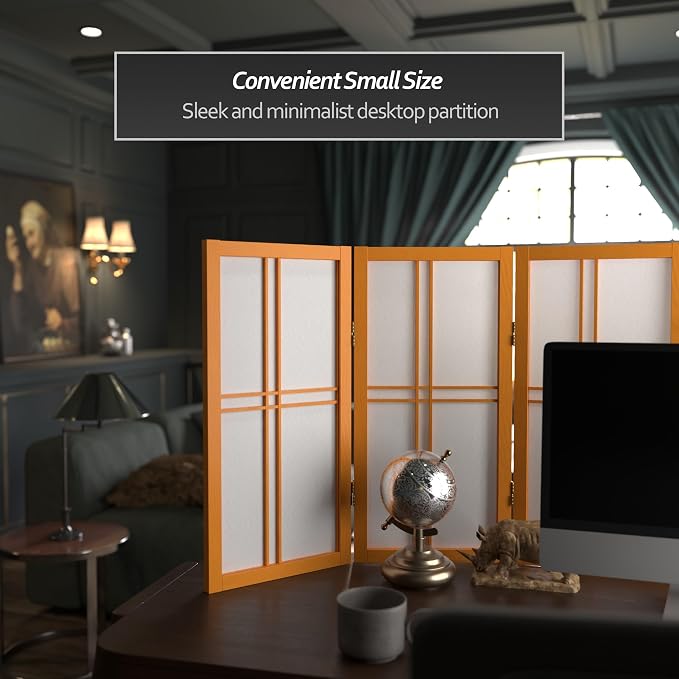 2 ft. Short Desktop Double Cross Shoji Screen - Image 2