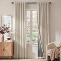 RYB HOME Warm Sand 100% Blackout Curtains 102 Inch Long by RYBHOME