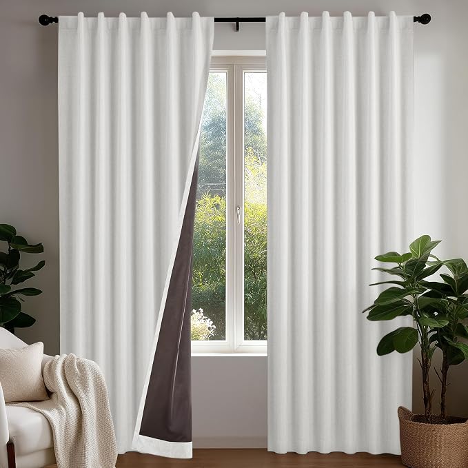 Deconovo Faux Linen 100% Blackout Curtains by Unknown