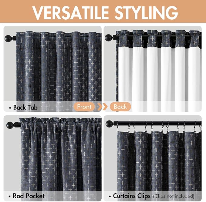 MIULEE 100% Blackout Decorative Linen Curtains - Image 3