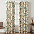 Topfinel 94 Inches Long Custom Window Treatments, Retro Art Deco Euro Flower by Topfinel