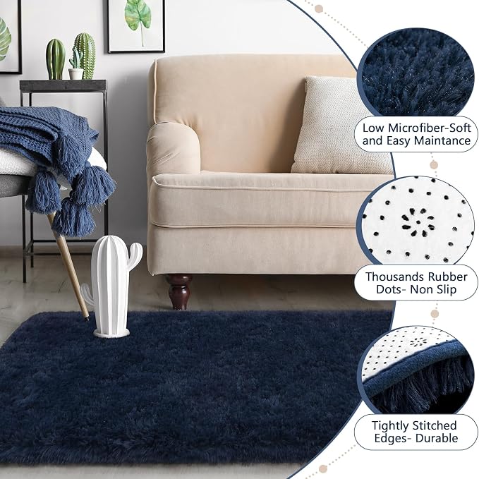 HOMORE 2x6 Runner Rug for Bedroom, Cute Carpets for Kids Room Dorm Bedside - Image 7