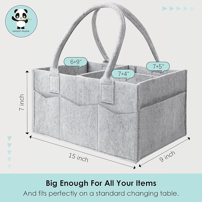 HIPHOP PANDA 2-Pack Diaper Caddy Organizer - Image 2