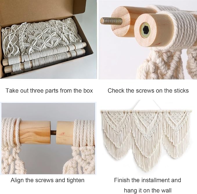 Achart Macrame Wall Hanging Large- Boho Wall Decor- large wall art- Wall Decor - Image 6