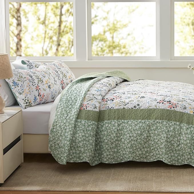 California King Size Quilt Set 3-Piece Lightweight Bedspread Coverlet - Image 3