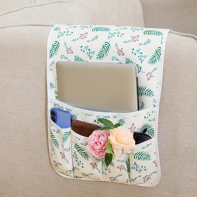 Sofa Armrest Organizer Non-Slip Arm Chair Hanging Caddy Remote Control Holder - Image 2