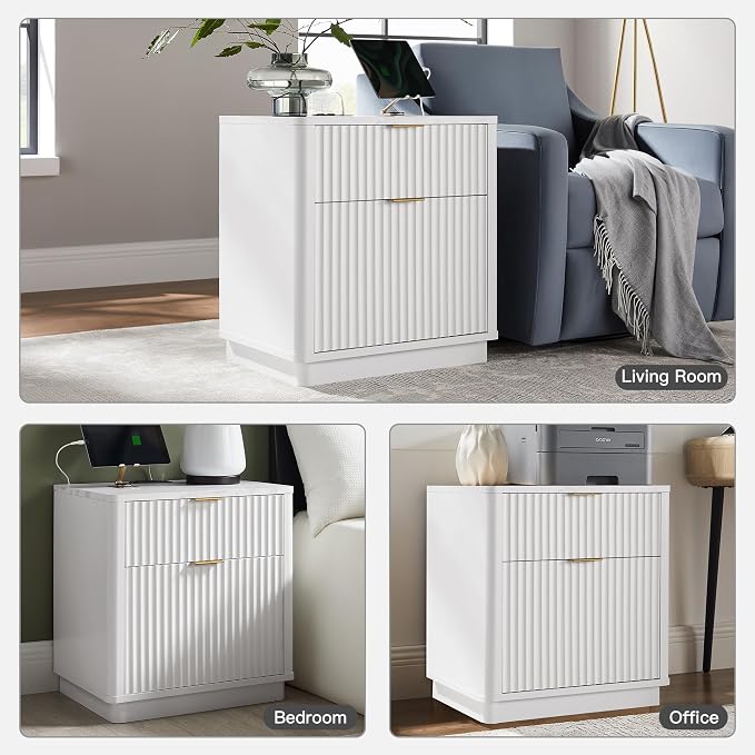 T4TREAM 23'' Fluted Nightstand - Image 7