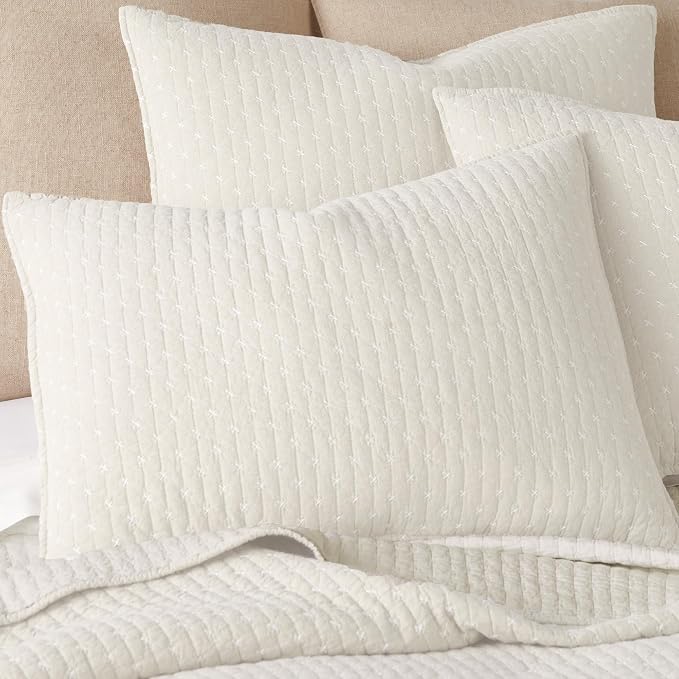 Levtex Home - Cross Stitch Quilt Set - 100% Cotton - King Quilt + 2 King Shams - Image 3