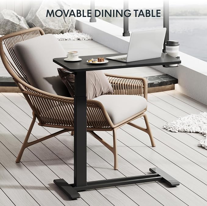 FLEXISPOT H7 28" Pneumatic Height-Adjustable Overbed Table - Image 11