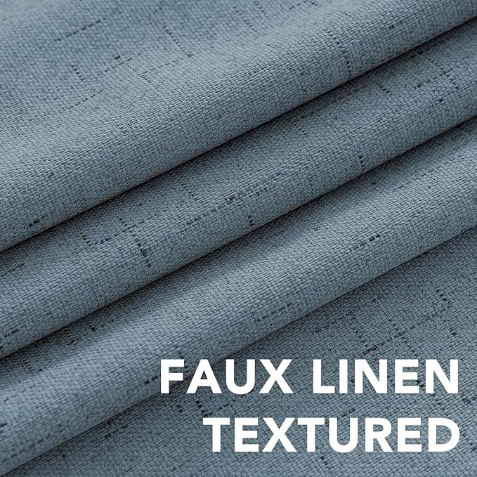 H.VERSAILTEX Linen Curtains 100% Blackout Curtains - Image 4