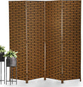 Room Divider, 4 Panels 6FT Folding Privacy Screen Room Divider Wall Wood Mesh by NChanmar