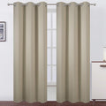 Beige Thermal Blackout Curtains/38 x 84 Inch/Set of 2 Panels Room Darkening by Lemomo