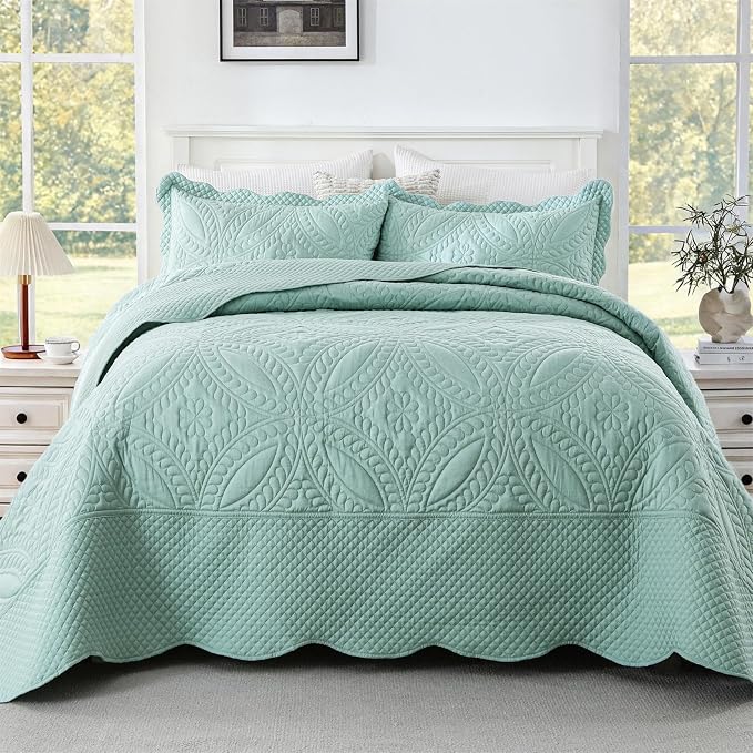 Cmfshape Oversize King Size Bedspread 120"x120", 3 Piece California King Quilt - Image 8