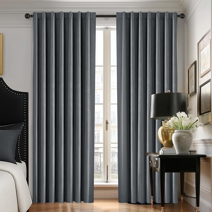 Deconovo Total Blackout Velvet Curtains 63 Inch - Image 2
